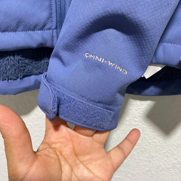 NEW Columbia Full Zip Hooded Omni-Wind Waterproof Breathable Jacket Blue Medium - Picture 10 of 16